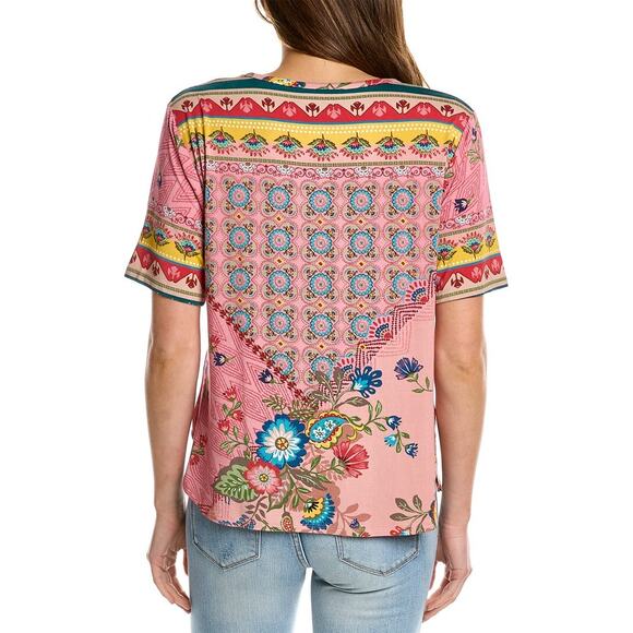 Johnny Was Lakshmi Oversized Cropped Tee - Picture 2 of 6